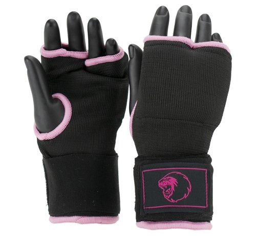 Super Pro Combat Gear Binnenhandschoenen Met Bandage Zwart/Roze