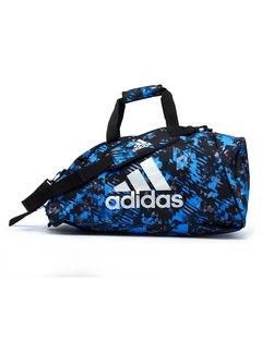 Adidas Combat Sporttas Polyester 2 in 1 Blauw Camo/Zilver  - L56 - L62 - L72 Cm