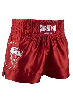 Super Pro Combat Gear Thai en Kickboksbroekje Hero Rood/Wit