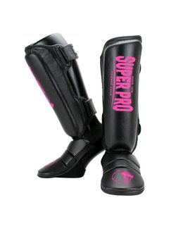 Super Pro Combat Gear Scheenbeschermer Protector Zwart/Roze