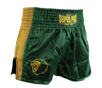 Super Pro Combat Gear Thai en Kickboksbroekje Brave Groen/Goud