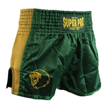 Super Pro Combat Gear Thai en Kickboksbroekje Brave Groen/Goud