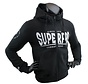 Hoody met Rits S.P. Logo Zwart/Wit