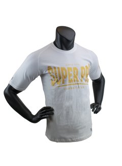 Super Pro T-Shirt S.P. Logo Wit/Goud