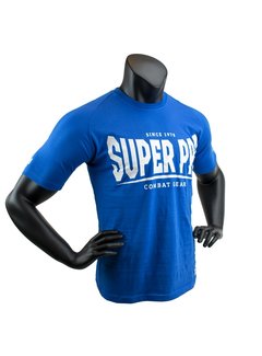Super Pro T-Shirt S.P. Logo Blue/Wit