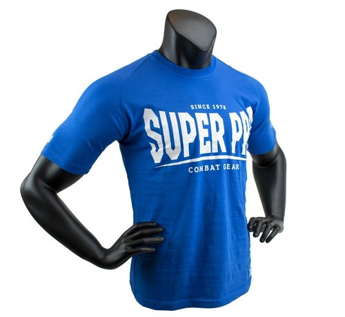Super Pro T-Shirt S.P. Logo Blue/Wit