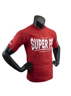 Super Pro T-Shirt S.P. Logo Rood/Wit