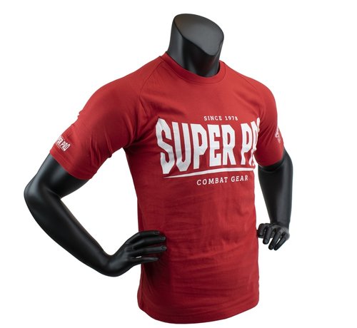 Super Pro T-Shirt S.P. Logo Rood/Wit