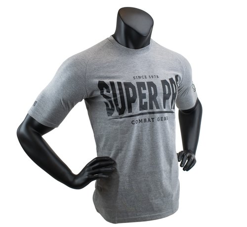 Super Pro T-Shirt S.P. Logo Grijs/Zwart
