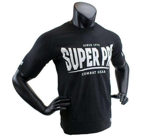 Super Pro T-Shirt S.P. Logo Zwart/Wit