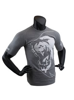 Super Pro T-Shirt Lion Logo Grijs/Wit