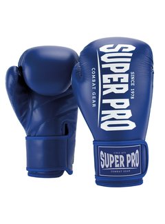 Super Pro Combat Gear Champ (kick)bokshandschoenen Blauw/Wit