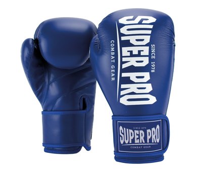 Super Pro Combat Gear Champ (kick)bokshandschoenen Blauw/Wit