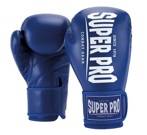 Super Pro Combat Gear Champ (kick)bokshandschoenen Blauw/Wit