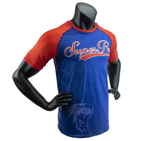 Super Pro Combat Gear T-Shirt Sublimatie Challenger Blauw/Rood/Wit