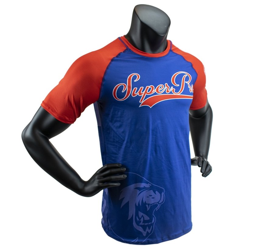 Combat Gear T-Shirt Sublimatie Challenger Blauw/Rood/Wit