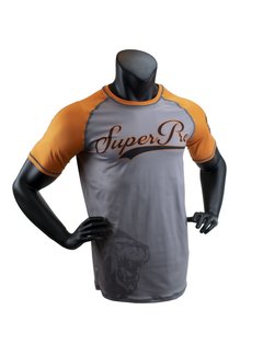 Super Pro Combat Gear T-Shirt Sublimatie Challenger Grijs/Oranje/Zwart