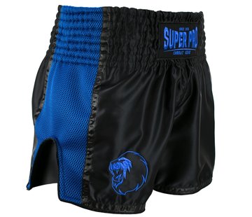 Super Pro Combat Gear Thai en Kickboksbroekje Brave Zwart/Blauw