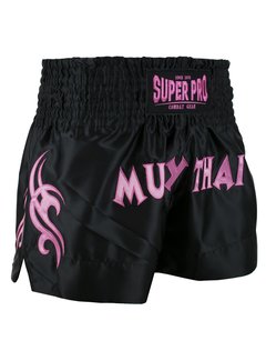 Super Pro Combat Gear Thaiboksbroekje Fighter Zwart/Roze