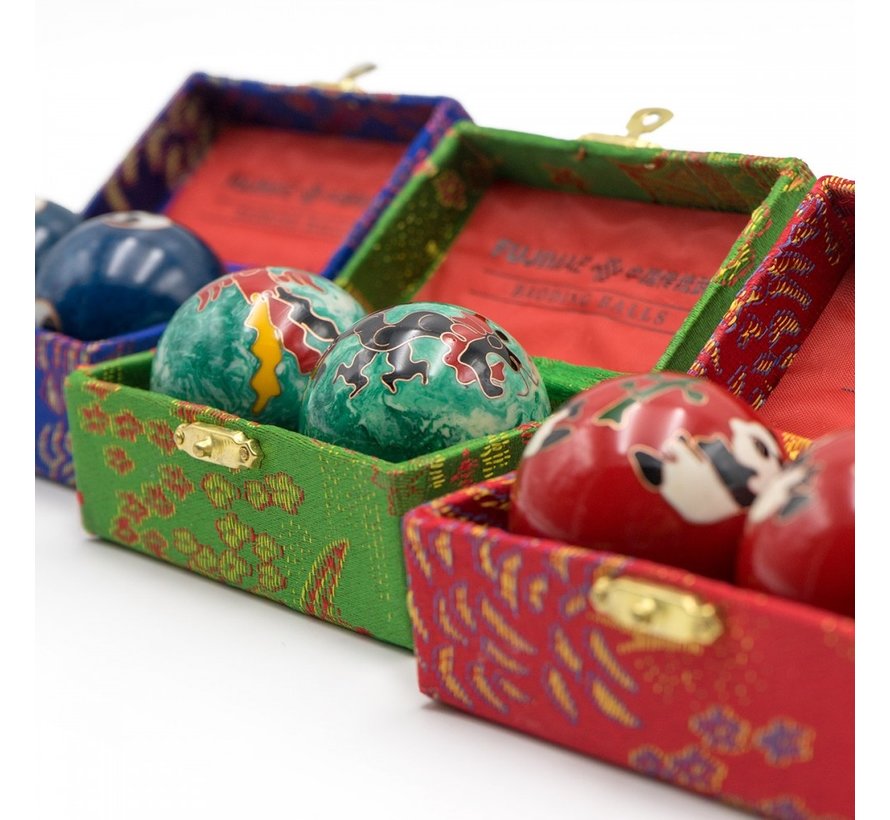 Chinese Cloisonne Baoding Balls