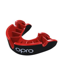 Opro Gebitsbeschermer Self-Fit zilver Zwart/Rood