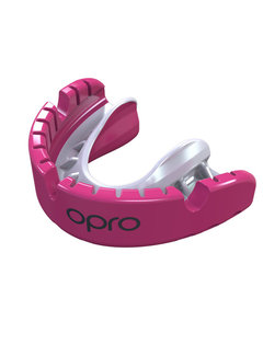 Opro Gebitsbeschermer Voor Beugel Self-Fit goud Roze/Wit Senior