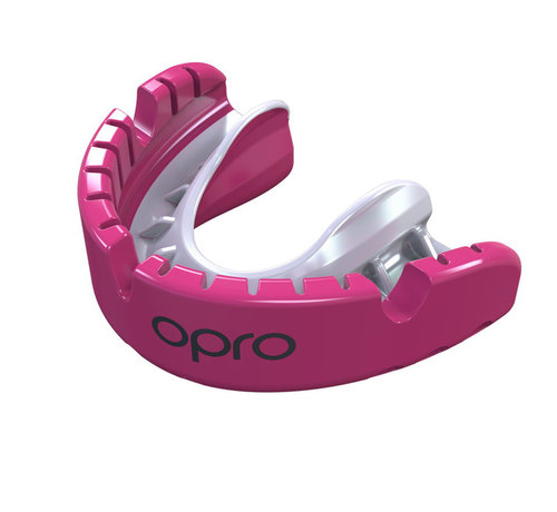 Opro Gebitsbeschermer Voor Beugel Self-Fit goud Roze/Wit Senior