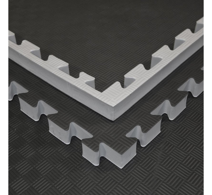 4 Cm Puzzelmatten zwart grijs  - met staffelkorting