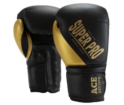 Super Pro Combat Gear ACE (kick)bokshandschoenen Zwart/Goud