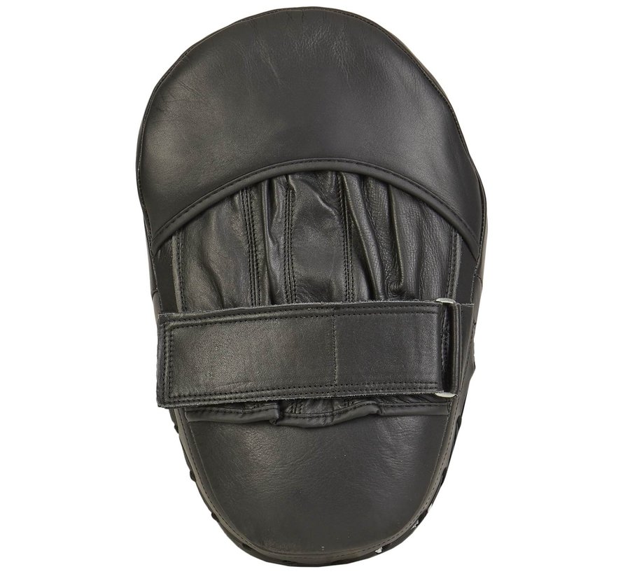 Lederen coaching mitts - zwart