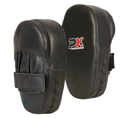 Phoenix lederen coaching mitts - zwart