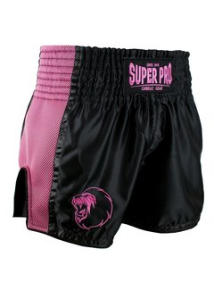 Super Pro Thai en Kickboksshort Brave Zwart/Roze