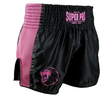 Super Pro Thai en Kickboksshort Brave Zwart/Roze