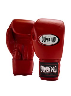 Super Pro Thai-Pro Lederen (Thai)bokshandschoenen Rood 1