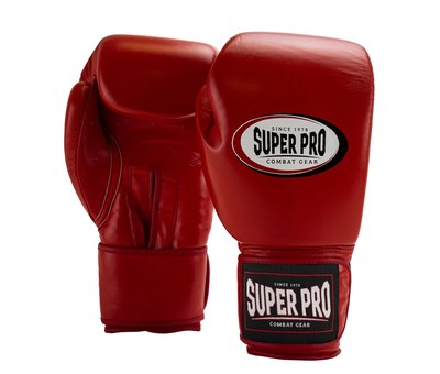 Super Pro Thai-Pro Lederen (Thai)bokshandschoenen Rood 1