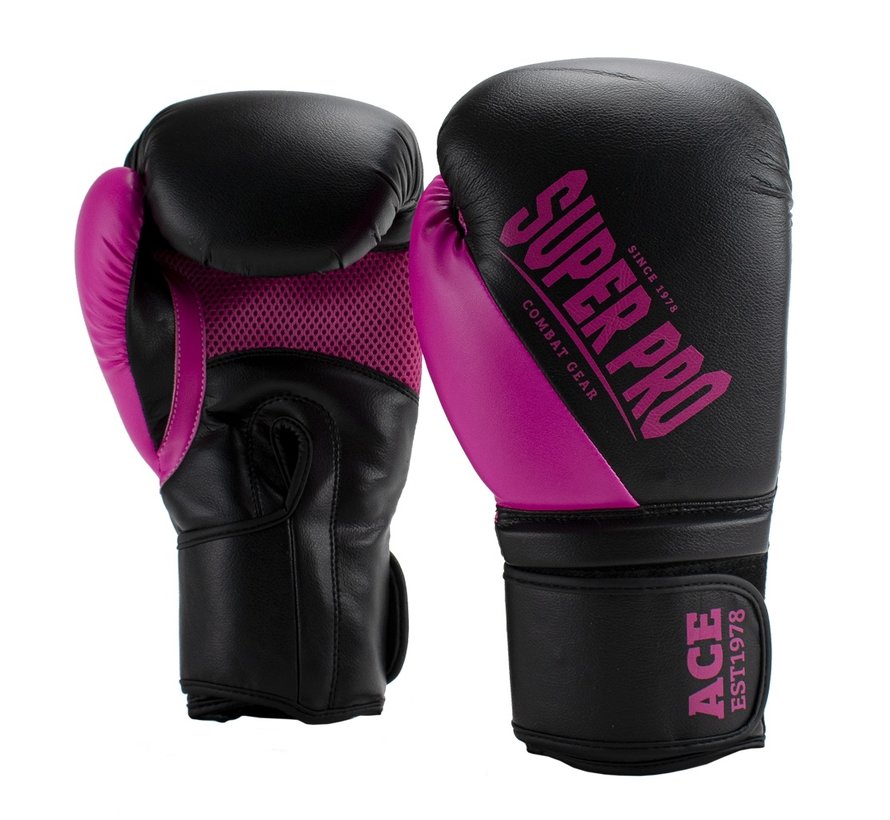 ACE (kick)bokshandschoenen Zwart/Roze