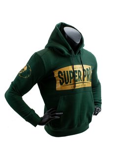 Super Pro Super Pro Hoodie S.P. Block-Logo Groen/Goud