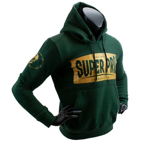 Super Pro Super Pro Hoodie S.P. Block-Logo Groen/Goud