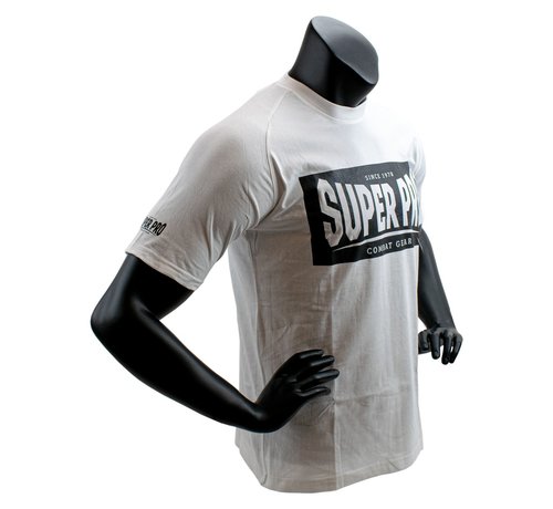 Super Pro Super Pro T-Shirt S.P. Block-Logo Wit/Zwart