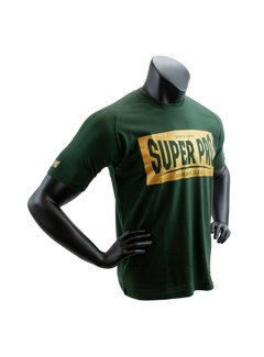 Super Pro Super Pro T-Shirt S.P. Block-Logo Groen/Goud