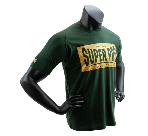 Super Pro Super Pro T-Shirt S.P. Block-Logo Groen/Goud