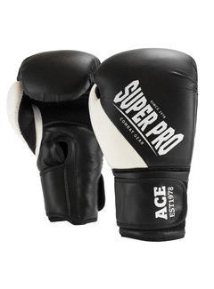 Super Pro ACE (kick)bokshandschoenen Zwart/Wit