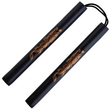 Best Fightshop Zwart Foam Nunchaku met koord