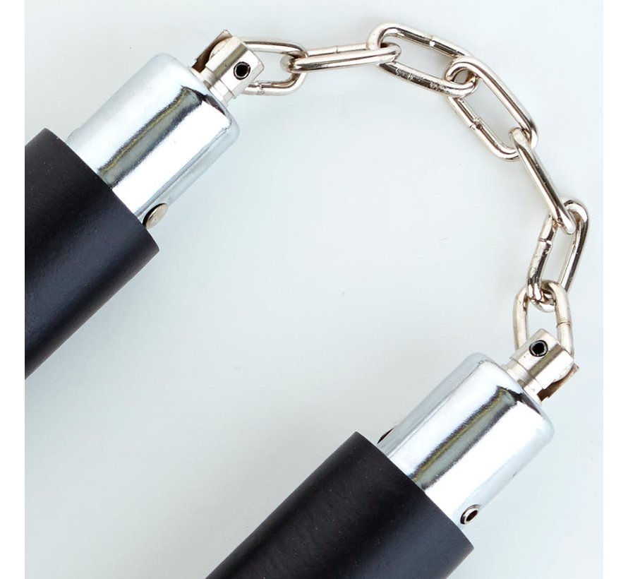 Zwart Foam Nunchaku met ketting