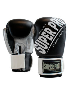 Super Pro (kick)bokshandschoenen Rebel Zwart/Grijs/Wit