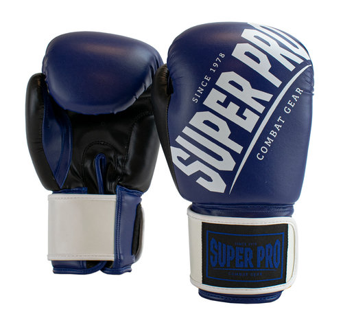 Super Pro (kick)bokshandschoenen Rebel Blauw/Zwart/Wit