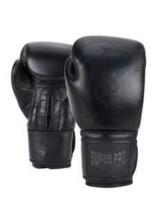 Super Pro Combat Gear Legend Lederen (kick)bokshandschoenen Zwart