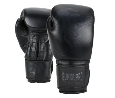 Super Pro Combat Gear Legend Lederen (kick)bokshandschoenen Zwart