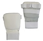 Karate handbeschermers leder, wit