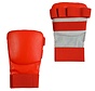 Karate handbeschermers leder, rood